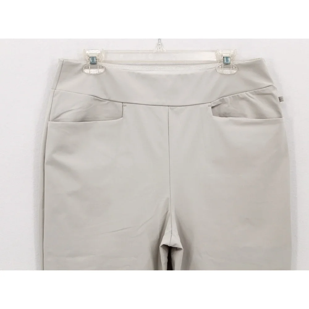 Halara Mid Rise Golf Pants Large Gray Pull On Straight Leg NWT Gorpcore